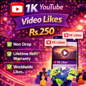 1k youtube video likes