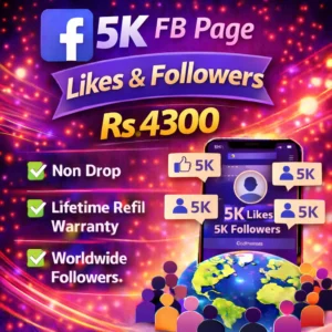 5K Facebook Page Likes & Followers 